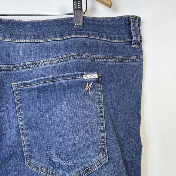 Melissa McCarthy Seven 7 Women's 20 Slimming Girlfriend Patch Denim Jeans 80's - Picture 6 of 14